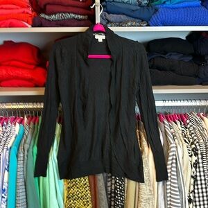 Merona black long sleeve open front cardigan size XS